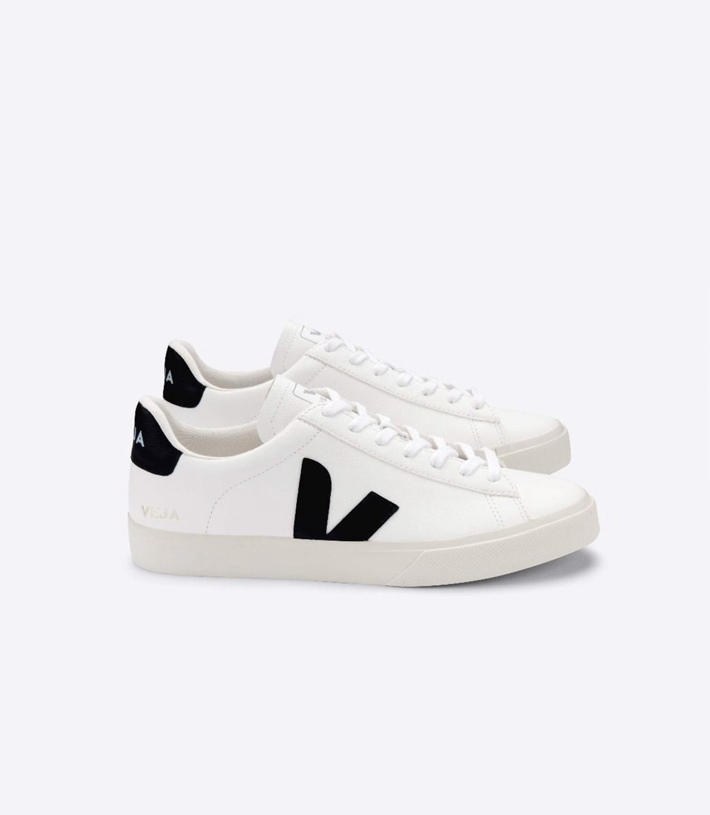 Veja Sneakers Mens - Campo Chromefree - White/Black - 9817VTHNW